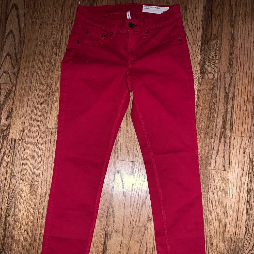 Red Rag and Bone high waisted jeans